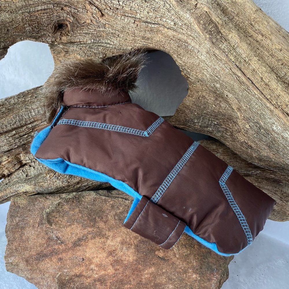 Companion Road | Pet Parka Puffer Jacket Brown XS